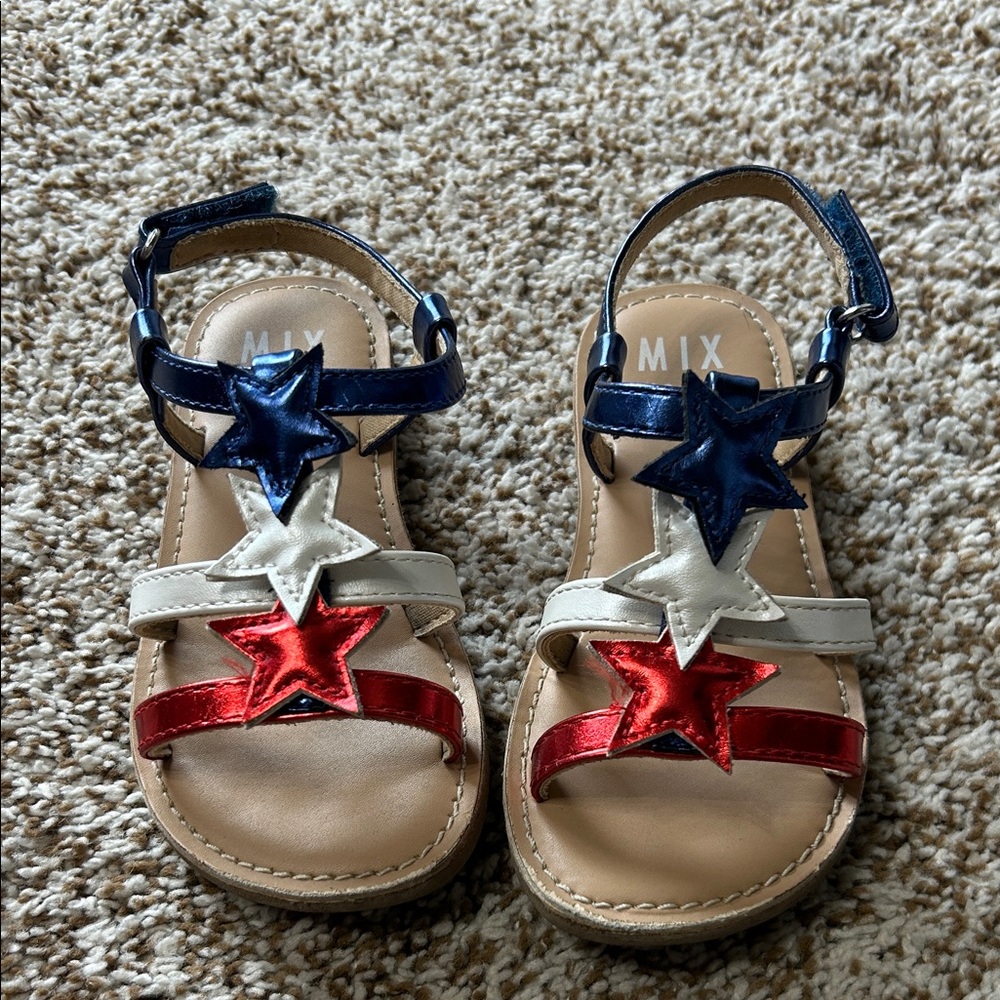 Mix No. 6 Kids Star Sandals - Navy, White, Red
